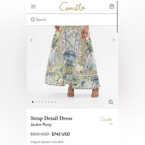 Camilla Jardim Party Silk Linen Blend Maxi Dress